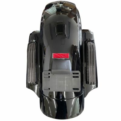 【SALE】ツーリングモデル用リアフェンダー スモークレンズ グロスブラック