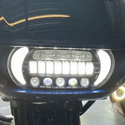 2015以降ロードグライド オールインワンLEDヘッドライト ウインカー付き ブラック