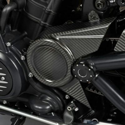 SPEEDRA スポーツスターS ドライカーボン フロントスプロケットカバー (綾織/艶消し) SPEEDRA