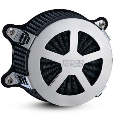 【SALE】ツインカム ケーブルスロットル車用 VO2 RadiantV ハイフローエアクリーナー (クローム) Vance&Hines