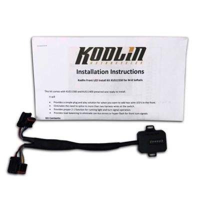 M8 ソフテイル フロントLEDウインカー インストールキット ロードイコライザー付 KODLIN