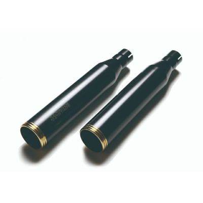 ソフテイル用スリップオンマフラー ベビー 76 ストレート 黒 モーターステージ
