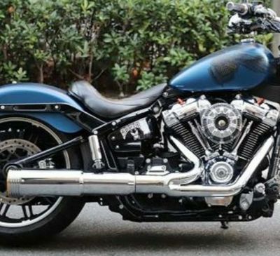 M8ソフテイル ベビーバズーカ フルエキゾーストマフラー クローム モーターステージ