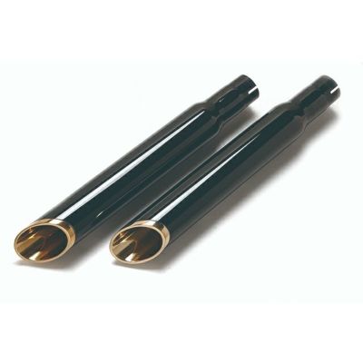 ソフテイル用スリップオンマフラー ベビー 63 スラッシュ 黒 モーターステージ