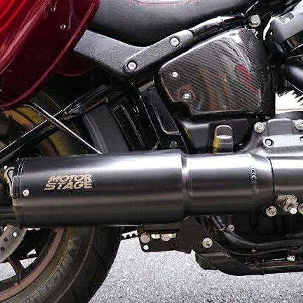 M8ソフテイル Wベビーバズーカ フルエキゾーストマフラー ブラック  