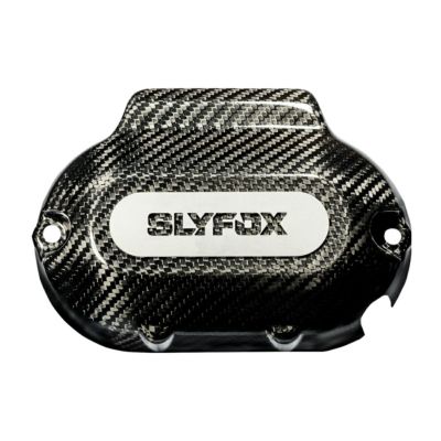 M8 ツーリング カーボンファイバー トランスミッションサイドカバー (グロス仕上げ) SLYFOX