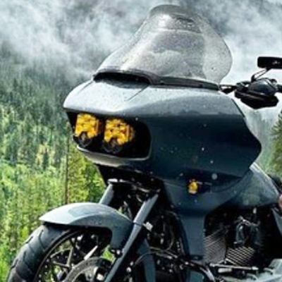 2015年以降 ロードグライド Baja Designs LP6 Pro ヘッドライトキット アンバー Cali Raised Moto