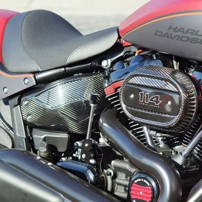 M8ソフテイル カーボンサイドカバーセット (リモートアジャスターノブ無し用) ノイズ
