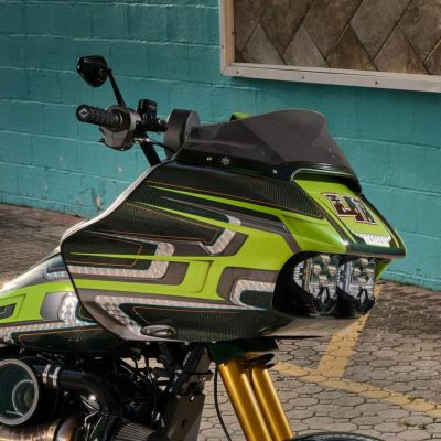 クロックワークス KOLOR FLARE ウインドシールド 6インチ ブロンズ 2015以降ロードグライド