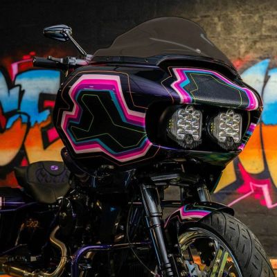 クロックワークス KOLOR FLARE ウインドシールド 9インチ ブロンズ 2015以降ロードグライド