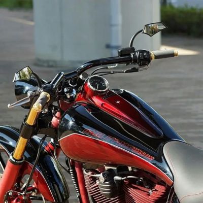 ツインカム ソフテイル ブレイクアウト カスタムハンドルバー (ブラック) ノイズ