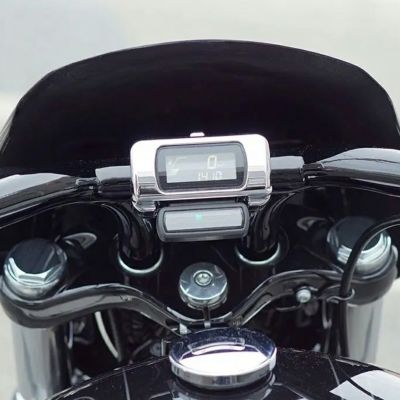 M8ソフテイル ローライダーST、ブレイクアウト、ストリートボブ バーマウントメーターケース (クローム) ノイズ