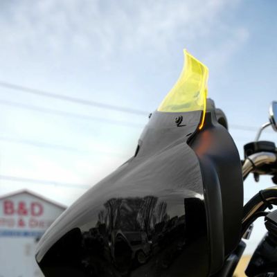 クロックワークス KOLOR FLARE ウインドシールド 4インチ イエローアイス 2014以降 FLHT、FLHX
