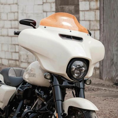 クロックワークス KOLOR FLARE ウインドシールド 6.5インチ オレンジアイス 2014以降 FLHT、FLHX