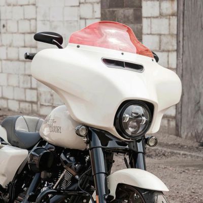 クロックワークス KOLOR FLARE ウインドシールド 6.5インチ レッドアイス 2014以降 FLHT、FLHX