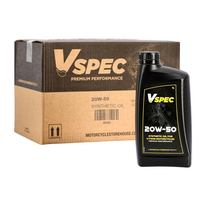 MCS Vspec 100%化学合成 エンジンオイル 20W-50 1L x 12本 【ハーレー用】 |ハーレーパーツ専門店 HDパーツ