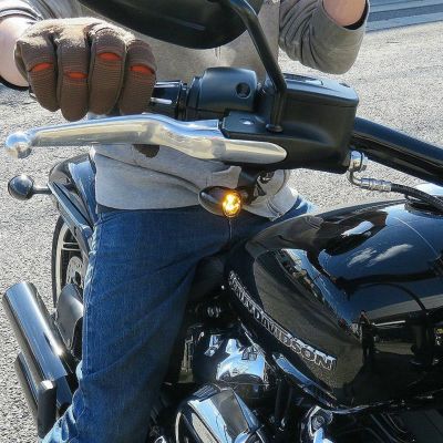 NEO FACTORY マイクロ ブレットLEDウインカー 左右セット ブラック ハーレー