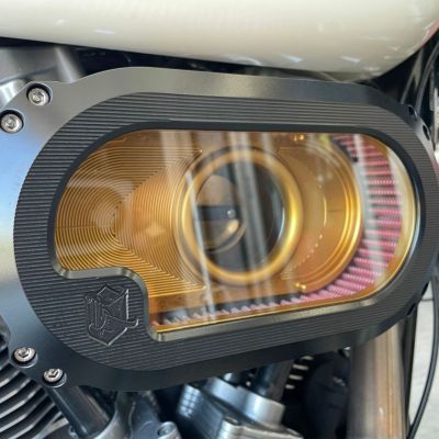 KEN'S FACTORY Next level エアークリーナーキット ブラック/ゴールド M8ツーリング、ソフテイル