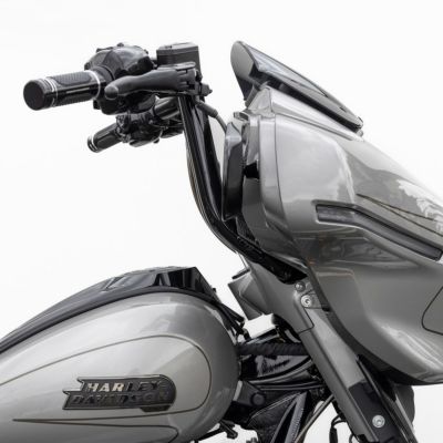 Factory47 CVOストリートグライド・ハンドルバー 14インチ (グロスブラック) 【CVO ストリートグライド】