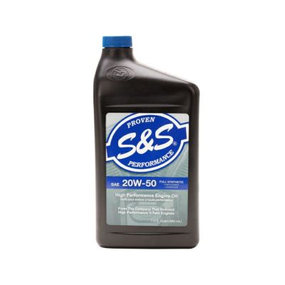 【SALE】S&S ハイパフォーマンス Synthetic（化学合成）エンジンオイル 20W-50 1クオート