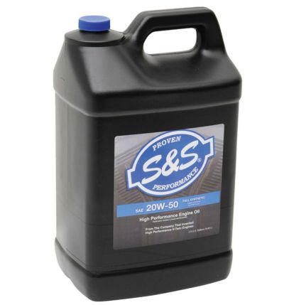 【SALE】S&S ハイパフォーマンス Synthetic（化学合成）エンジンオイル 20W-50 2.5ガロン（10クオート）