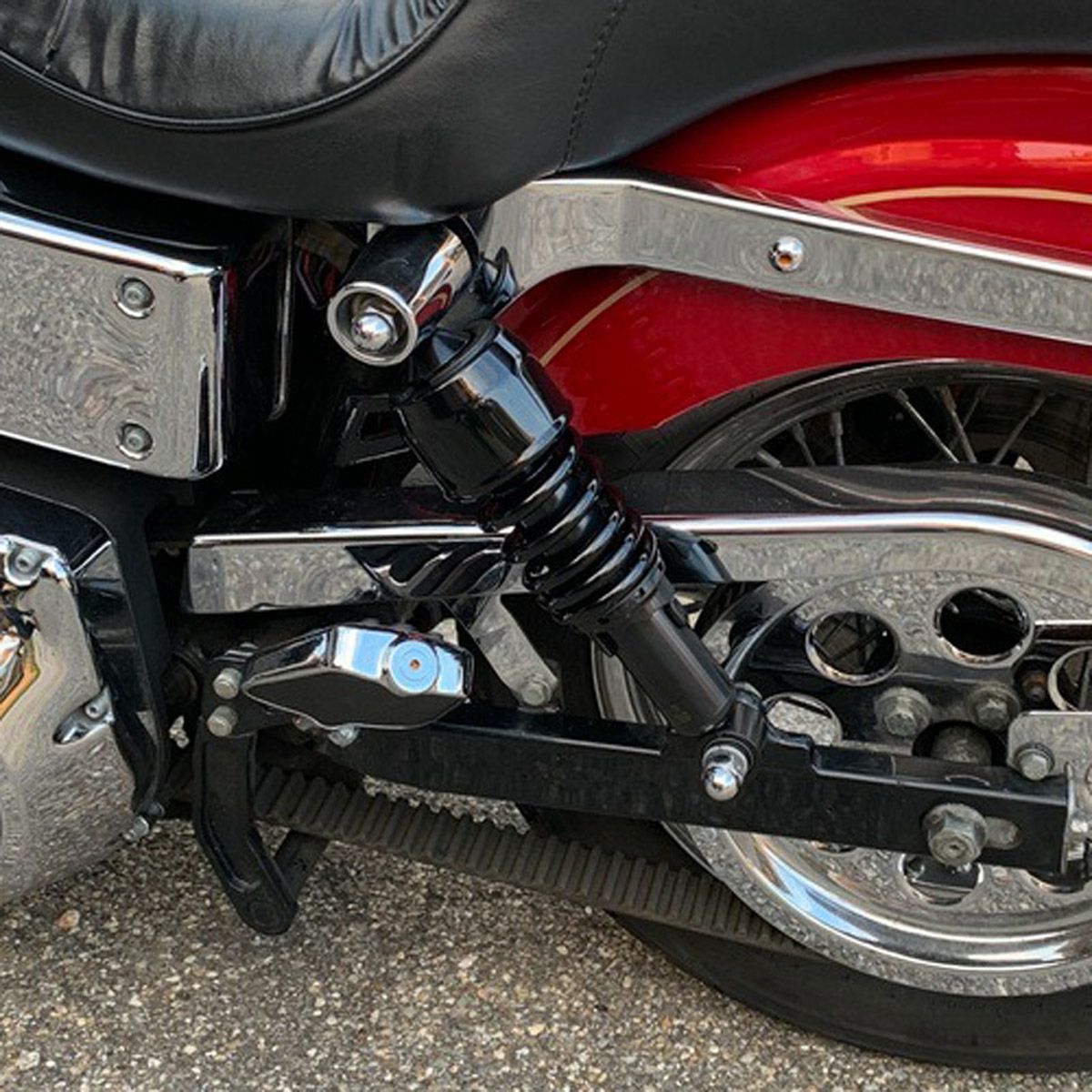 Drag Specialties リアサスペンション 11インチ (クローム) 【ダイナ 