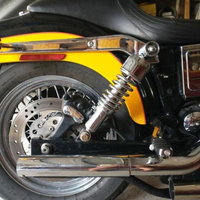 Drag Specialties リアサスペンション 12インチ (クローム) 【ダイナ】