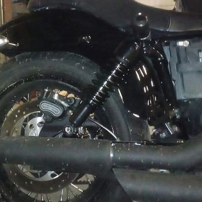 Drag Specialties リアサスペンション 13インチ (ブラック) 【ダイナ】