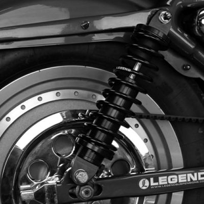 Legend Suspension Revo-A 伸び側減衰調整付 スタンダード・リアサスペンション 14インチ (ブラック) 【スポーツスター】