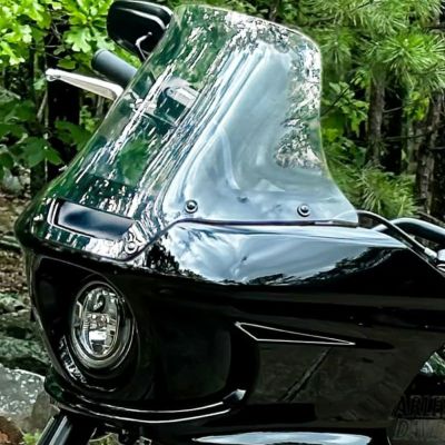 ローライダーST ベント付ウィンドシールド Xラージ (ライトグレー) Clearview Shields