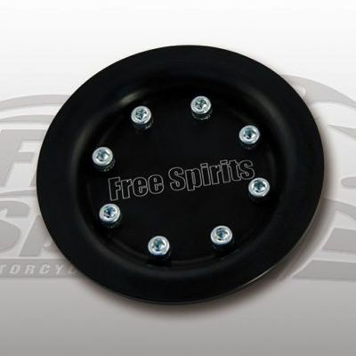 Free Spirits フロントプーリーカバー (ブラック) 【2004～2010 XL883、2009～2011 XR1200/X】